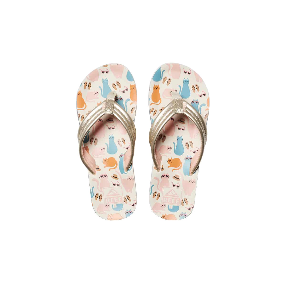 Reef Ahi Girls Sandal Cool Cats 5 Y