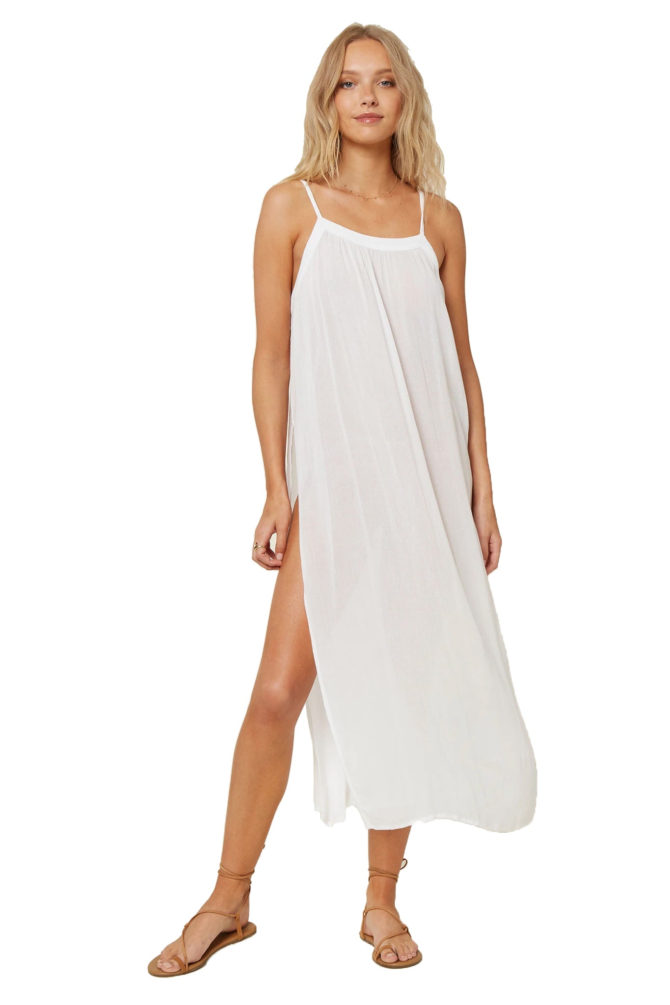 O'Neill Layna Midi Cover Up Dress White M