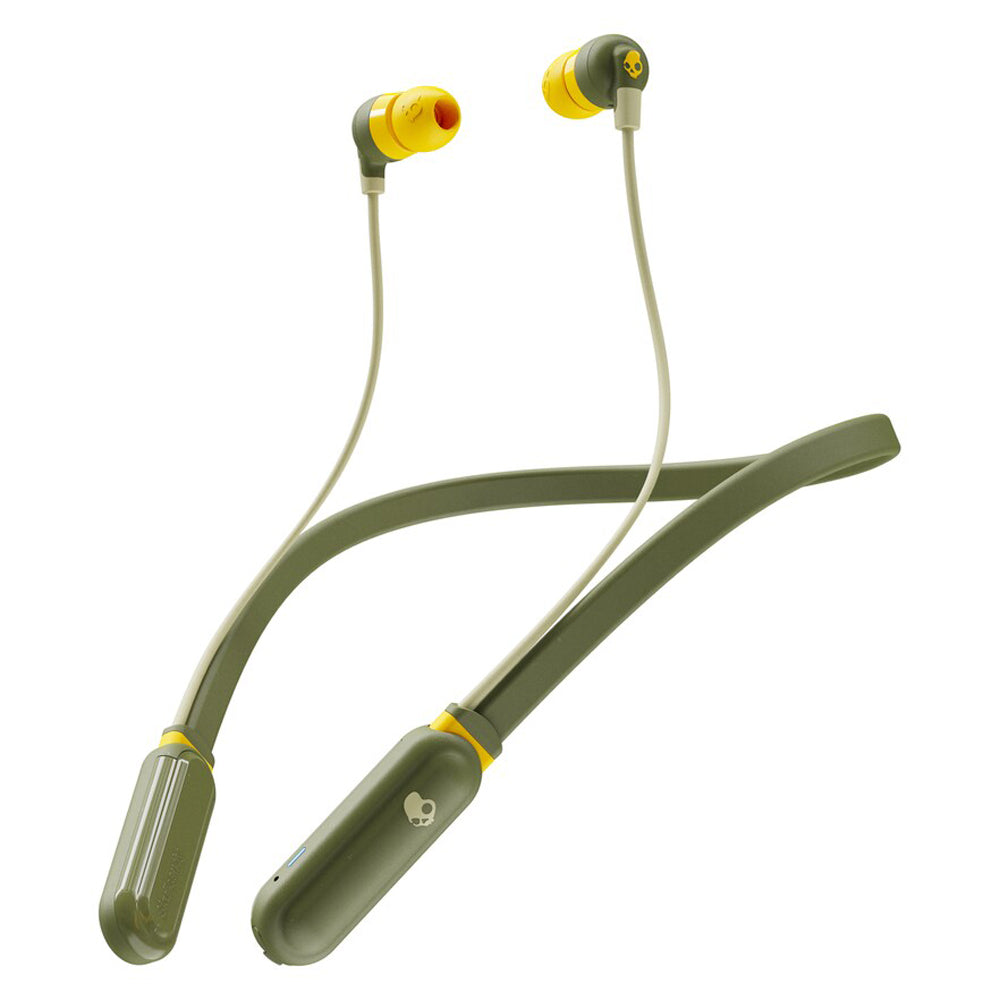 Skullcandy Ink'd+ Wireless Earbuds Moss-Olive-Yellow