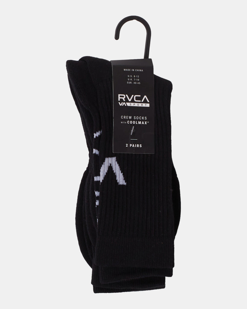 RVCA 2 Pack Sport Vent Cushion Crew Socks.