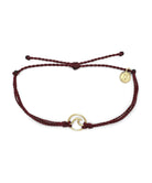 Pura Vida Gold Wave Bracelet   Merlot