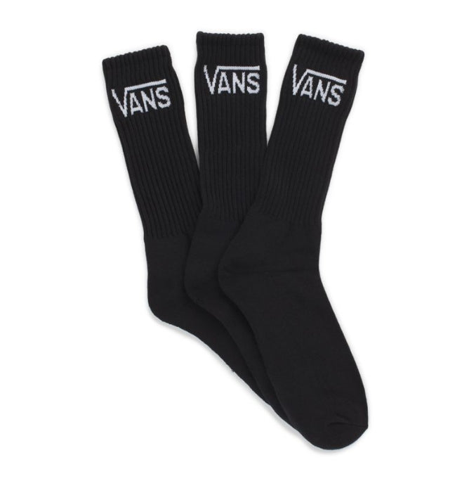 Vans Mens Classic Crew Sock Black 9.5-13