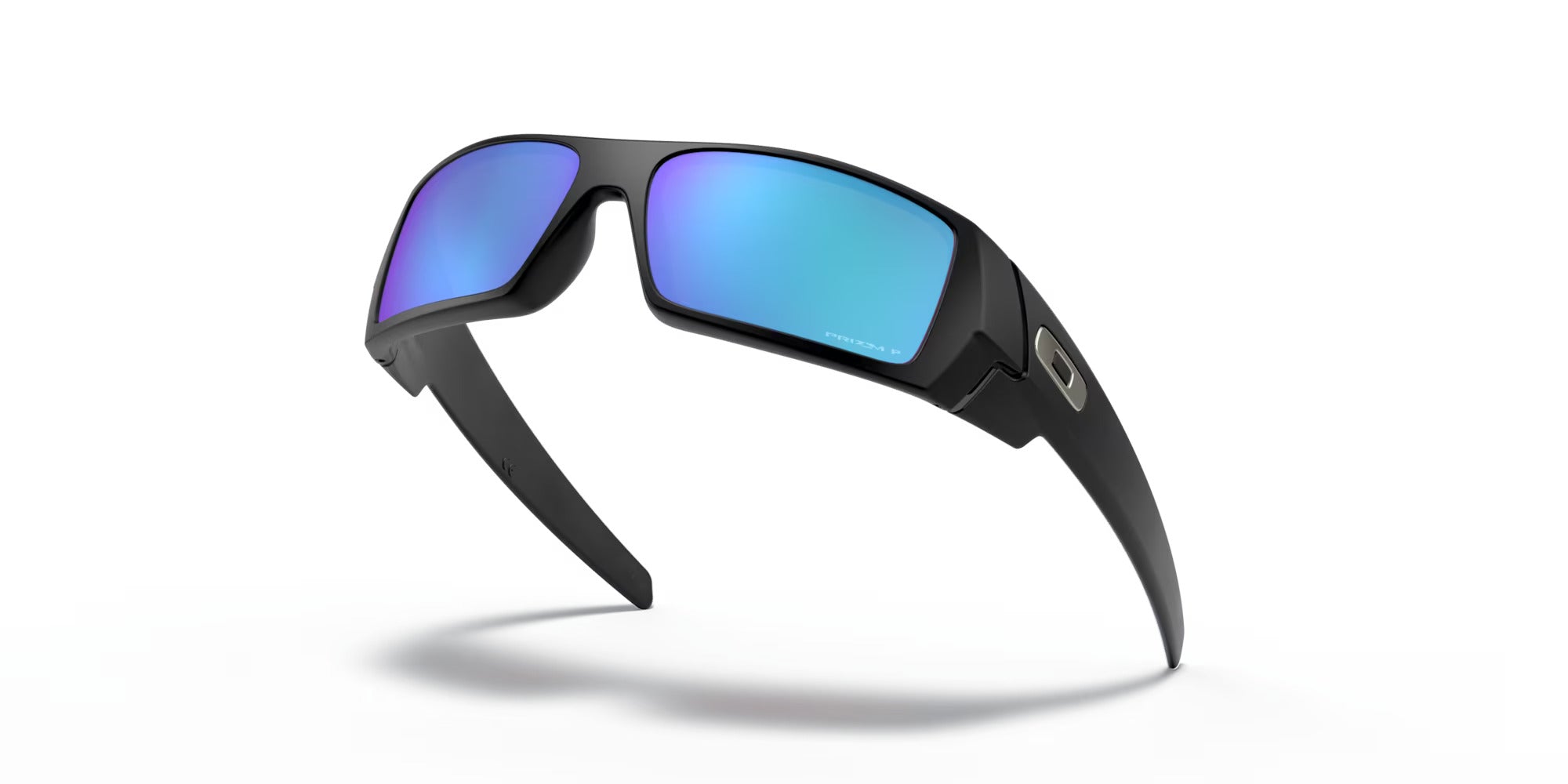 Oakley Gascan Polarized Sunglasses Matte Black Prizm Sapphire Square
