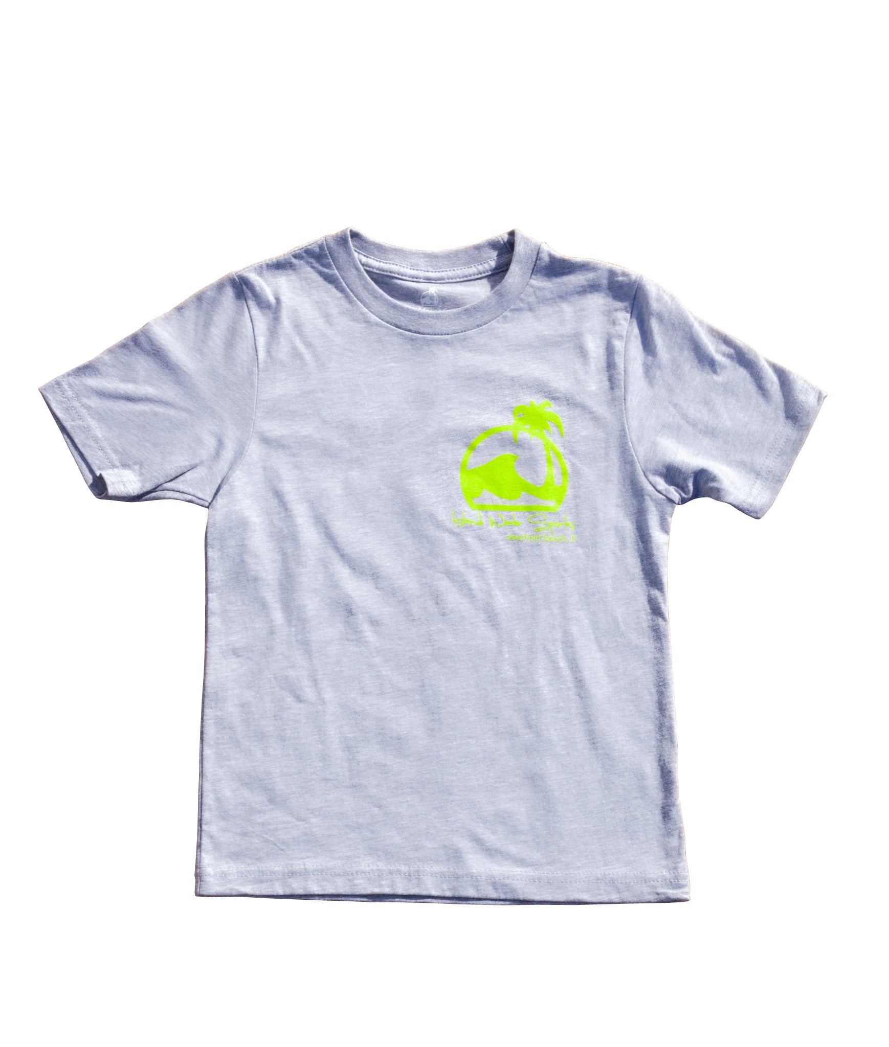 Island Water Sports Script S/S Youth Tee Grey-Lime L