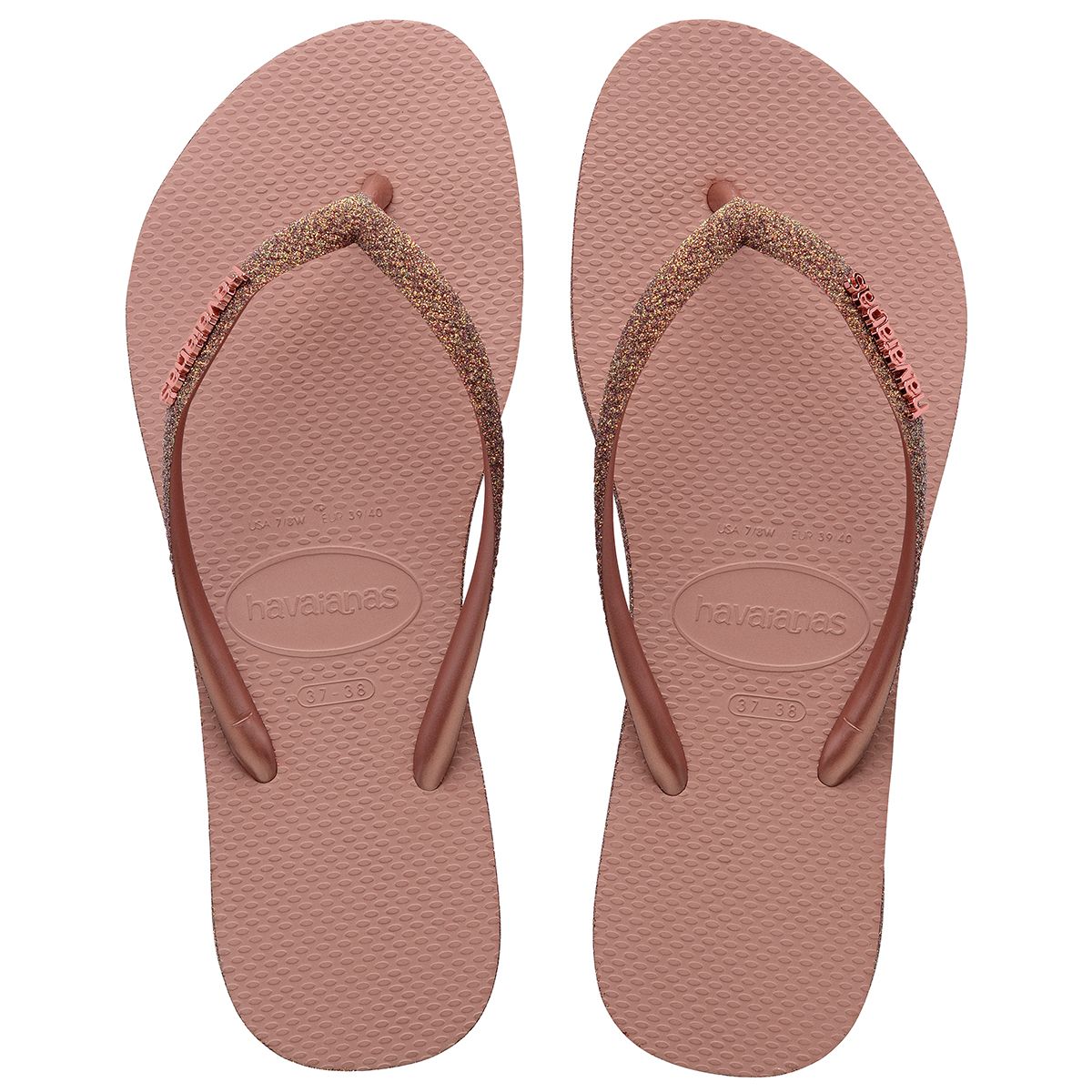 Havaianas Slim Sparkle 2 Womens Sandal 3544-Crocus Rose 11