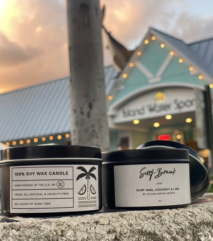 Surf Break Candle surf wax and coconut lime scented  CoconutLime 14oz