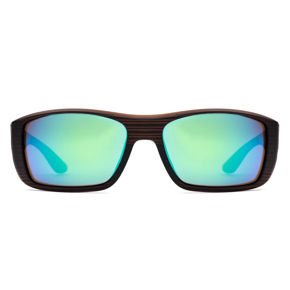 Otis Coastin Slim Polarized Sunglasses WoodlandMatte MirrorGreen