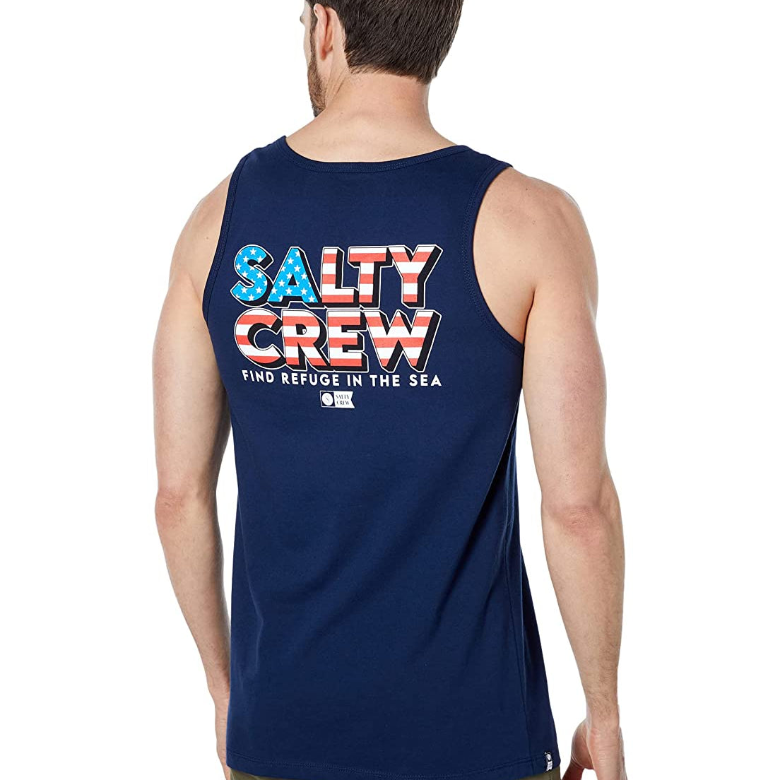 Salty Crew Stars and Stripes Mens Tank Navy S