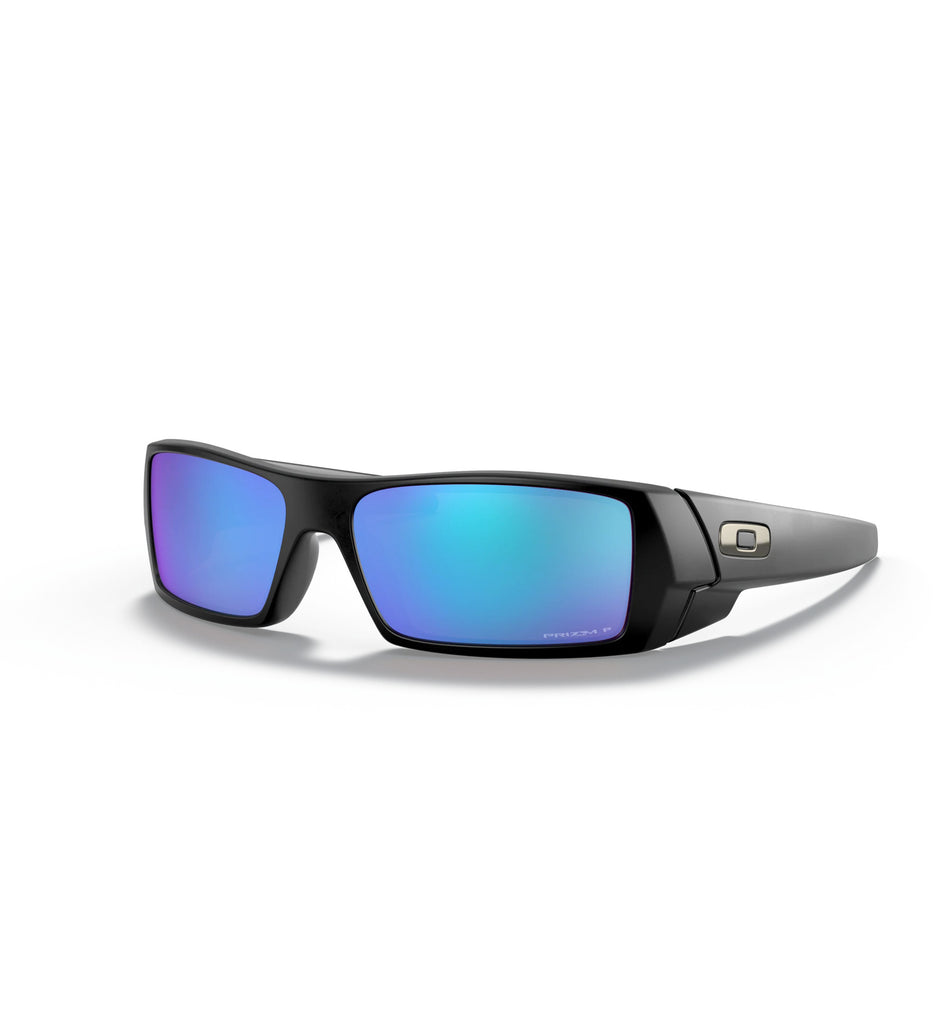 Oakley Gascan Polarized Sunglasses Matte Black Prizm Sapphire Square