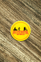 Island Water Sports Stranger Things Circle Vinyl Sticker Yellow 2"