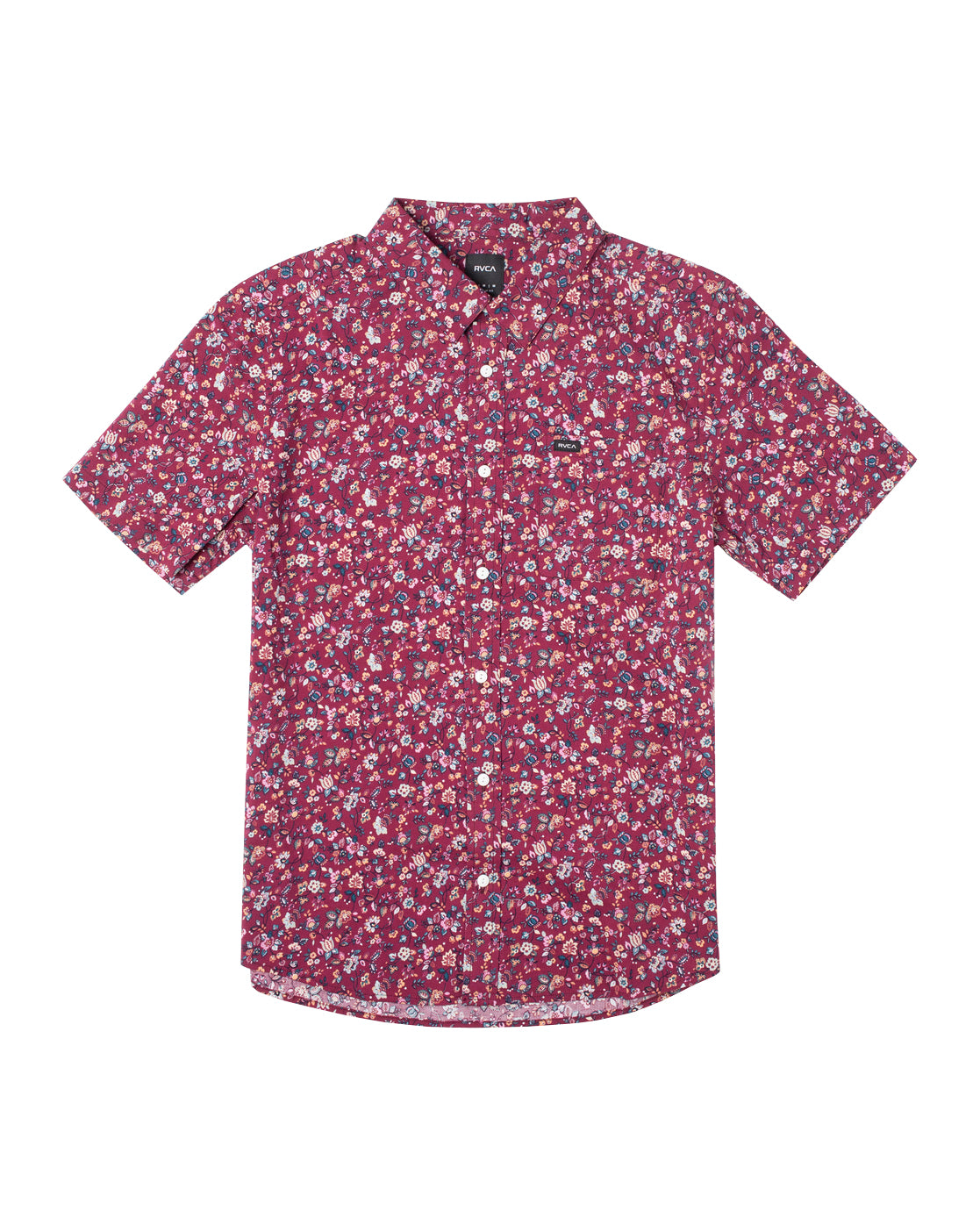 RVCA Justice Floral SS Woven Tee OXR L