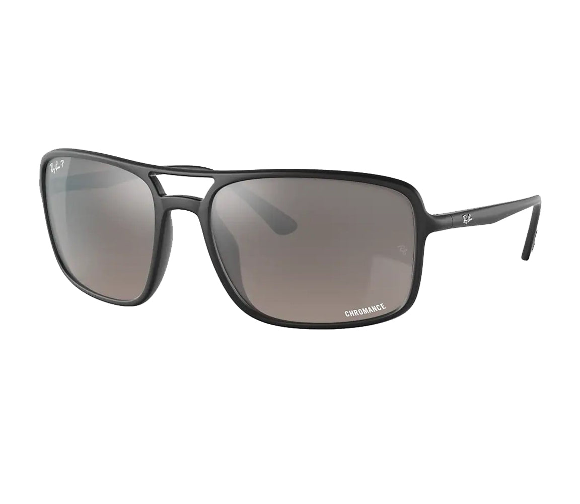 Ray Ban 0RB4375 Polarized Sunglasses MatteBlack GreyMirrorGreyGradient