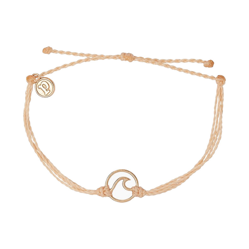 Puravida Rose Gold Wave Bracelet Blush OS