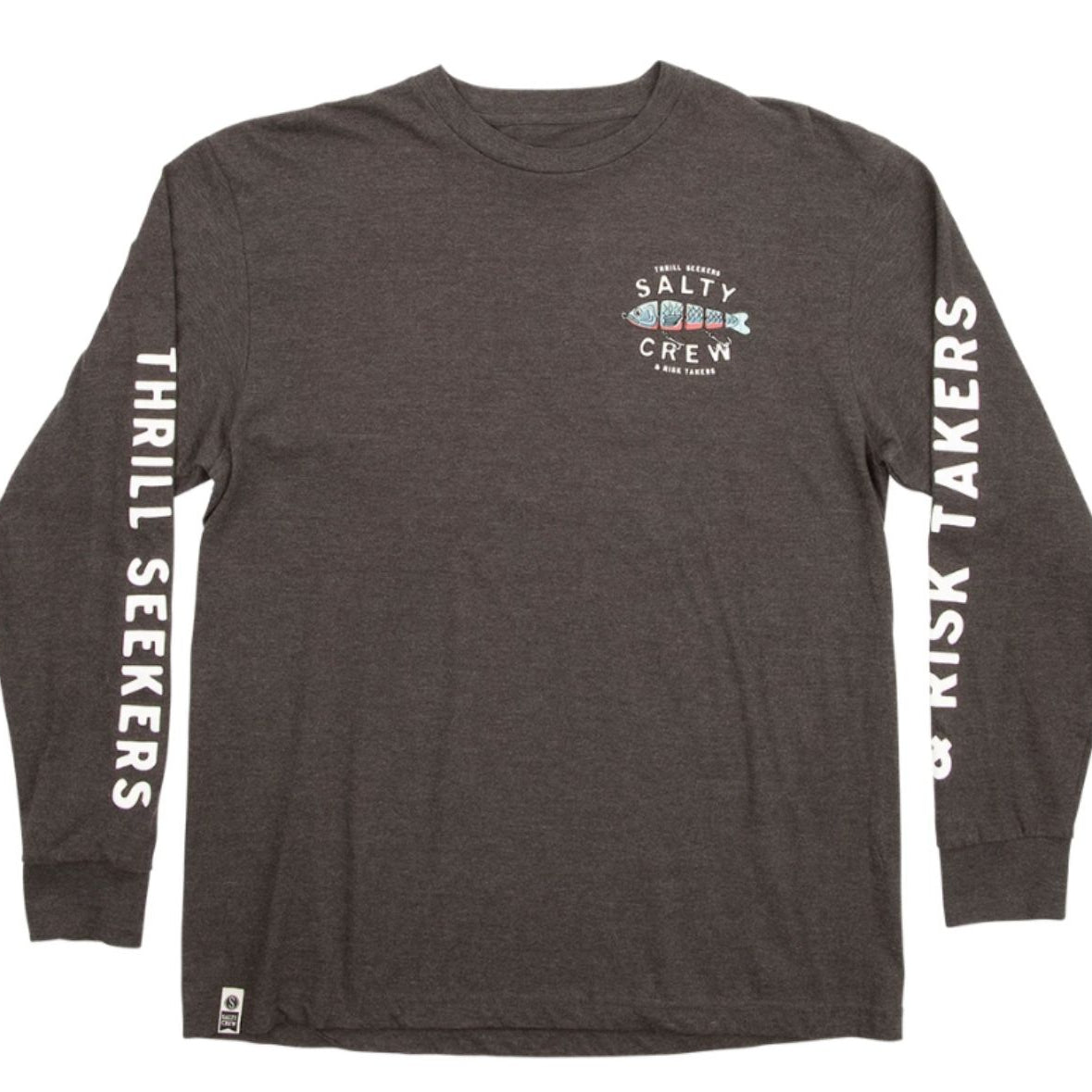 Salty Crew Paddle Tail LS Tee Charcoal Heather S