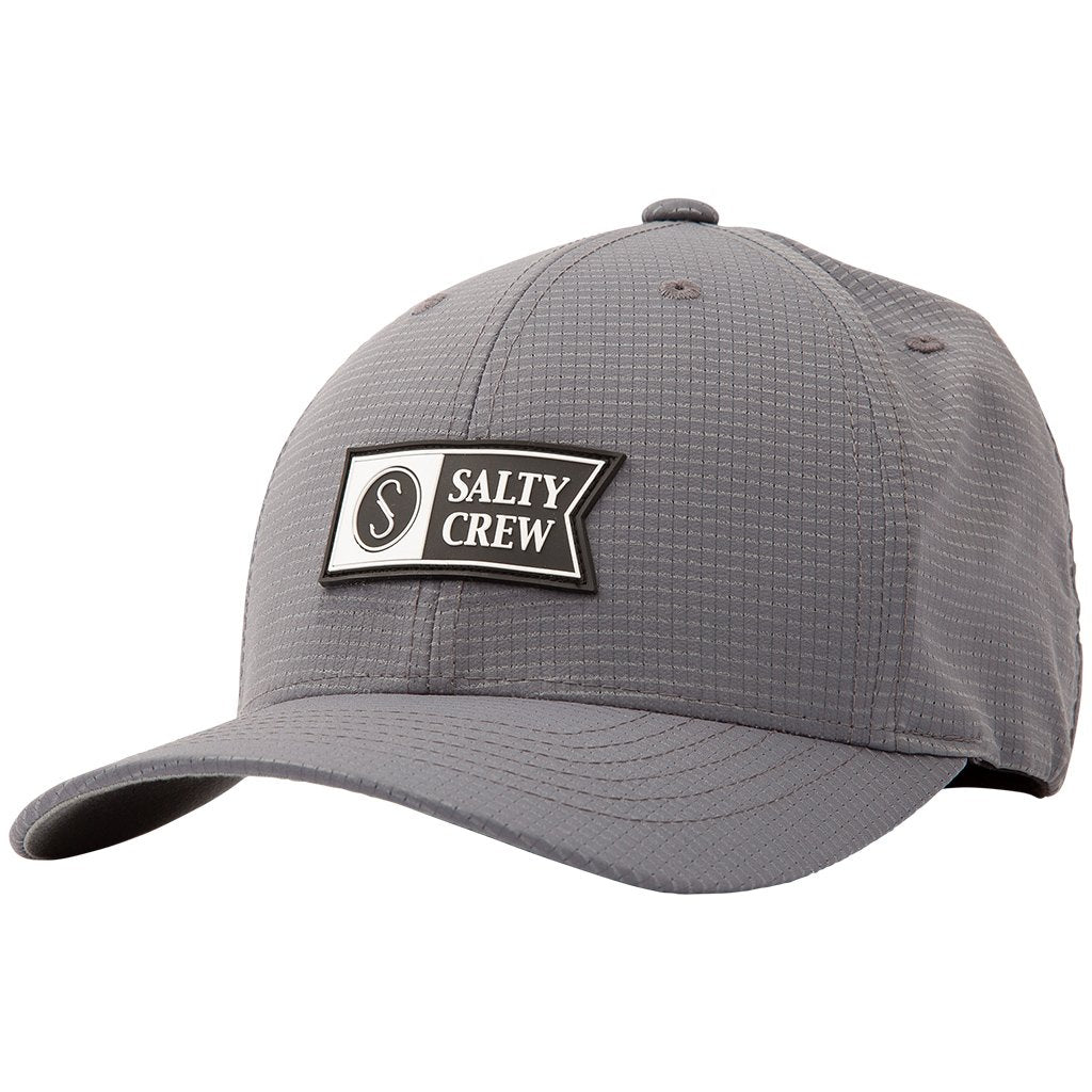 Salty Crew Alpha Tech 6 Panel Hat Grey L/XL