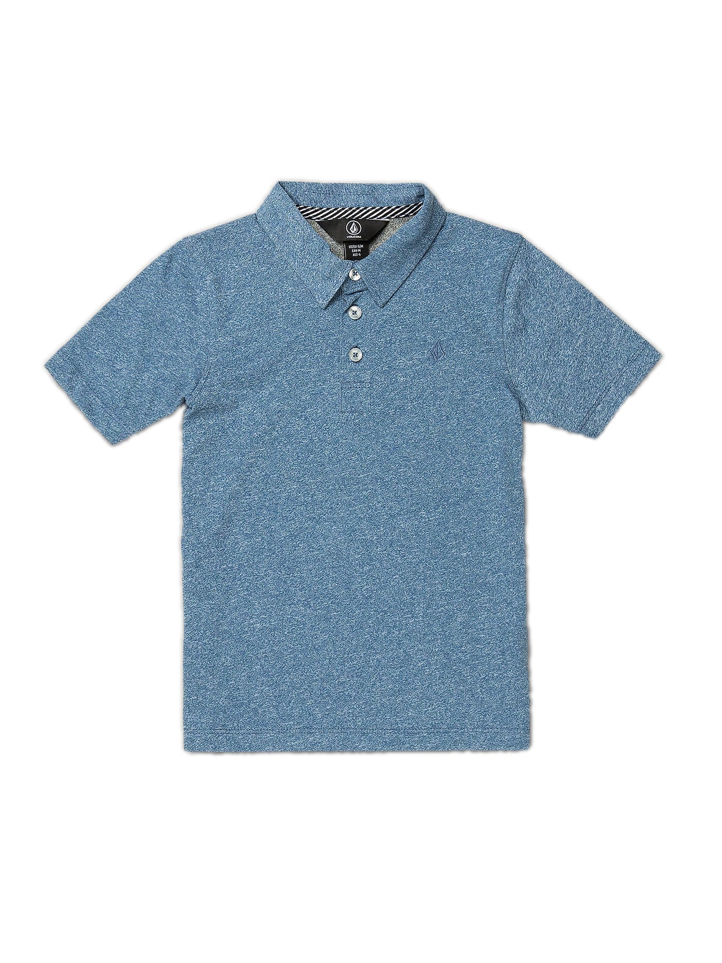Volcom Wowzer Short Sleeve Kids Polo Shirt RNE-BlueRinse 6