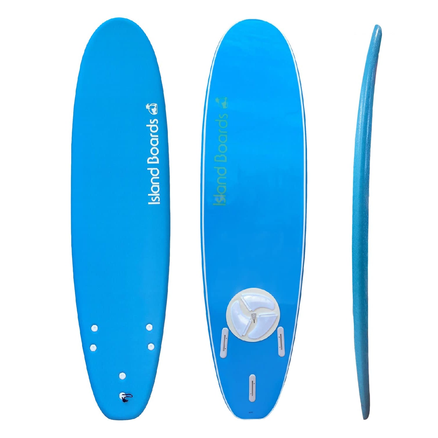 Island Water Sports Classic Softtop Surfboard Azure Blue-Azure Blue 7ft0in