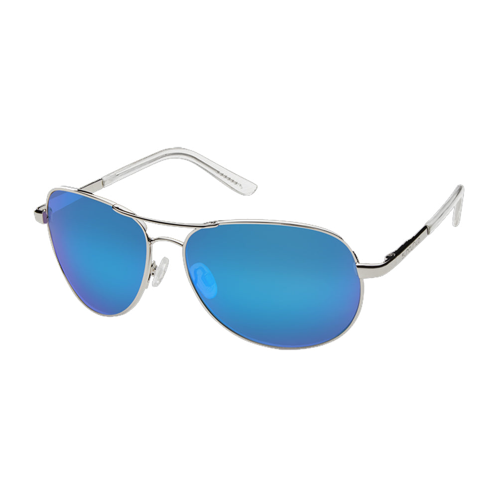 SunCloud Aviator Polarized Sunglasses Silver Blue Aviator