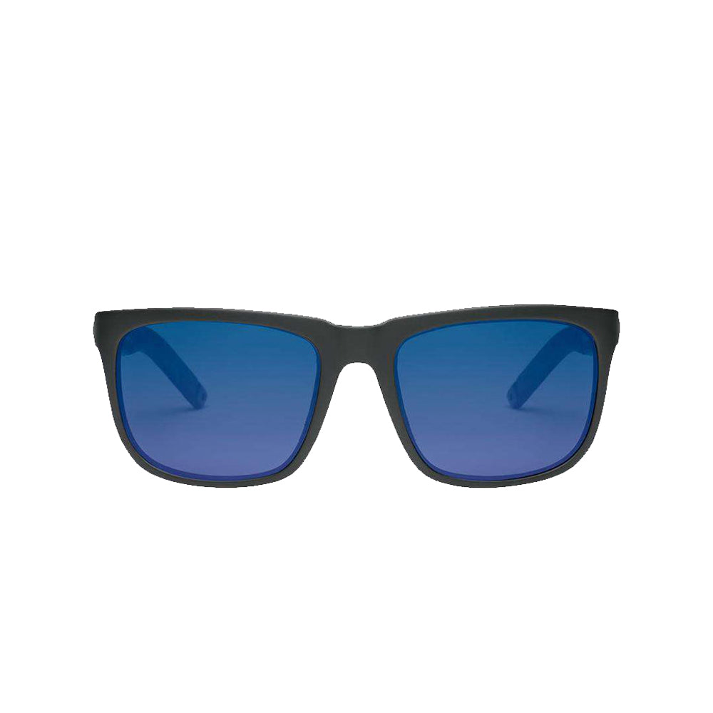 Electric Knoxville Sport Polarized Sunglasses Matte Black Ohm+Blue Square