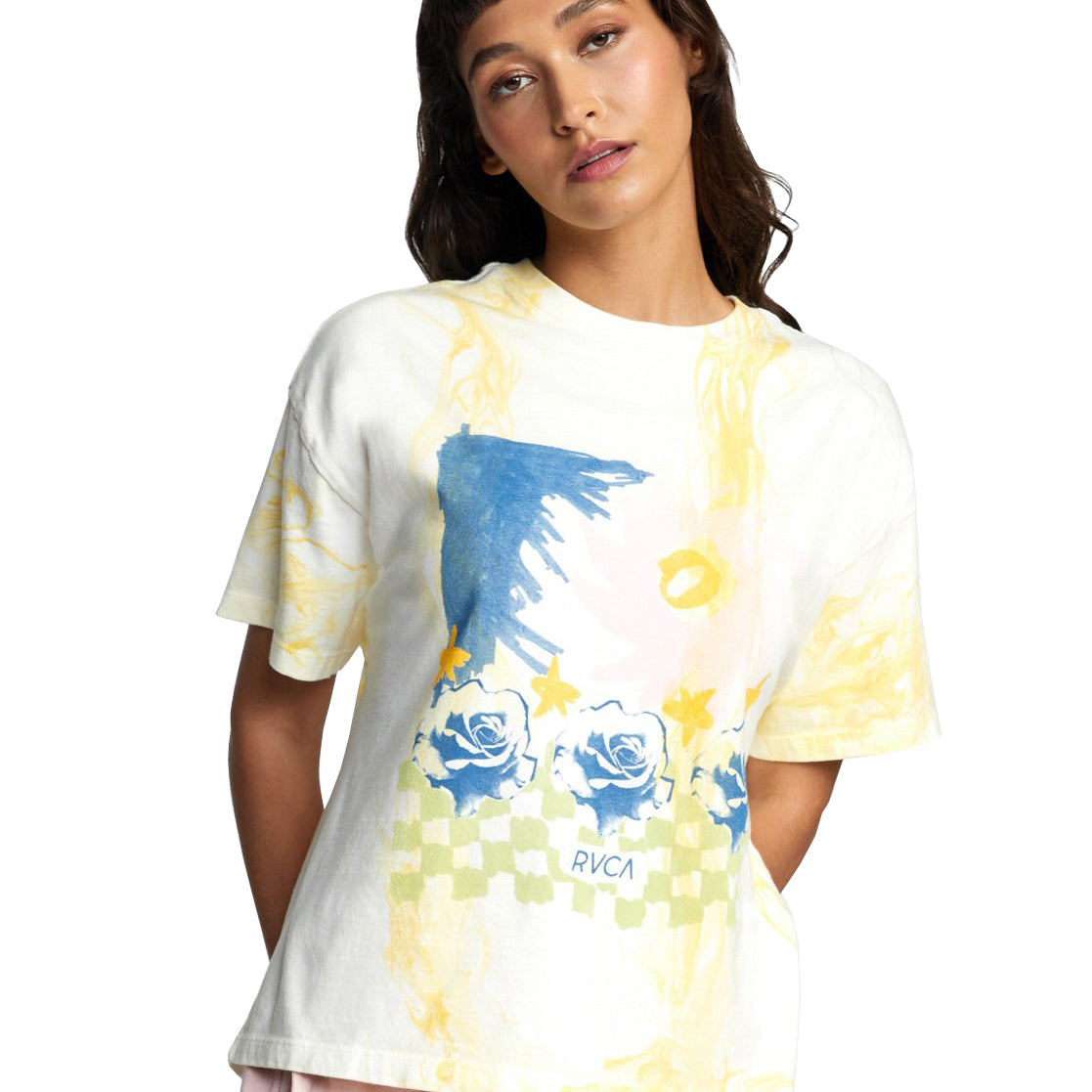 RVCA Abstract Dreams SS Tee WHT-White S