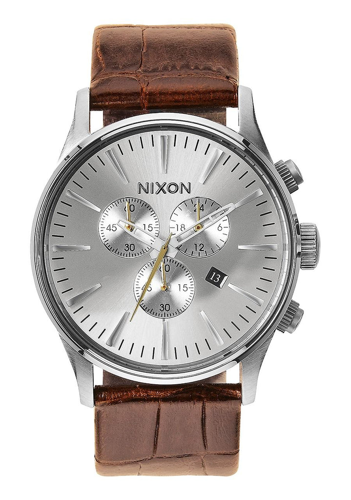 Nixon The Sentry Chrono Leather Watch