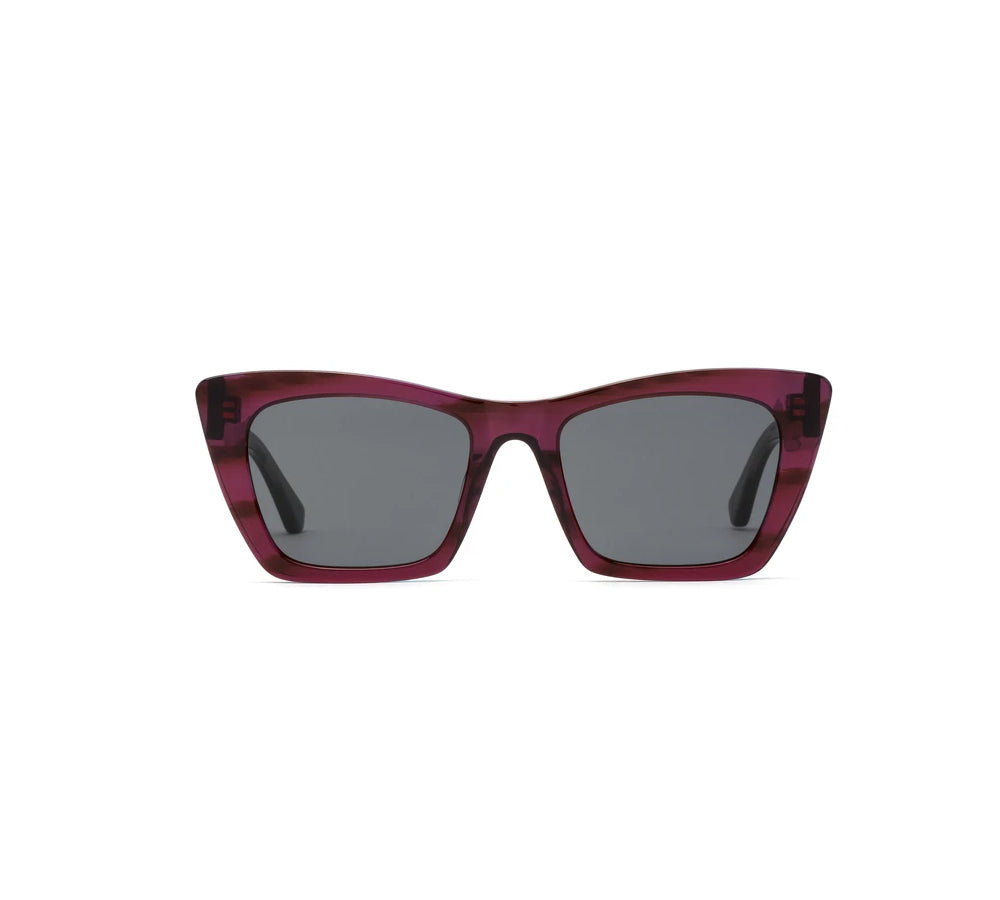 Otis Vixen Sunglasses TransBerryAqua SmokeyBlue Oversized