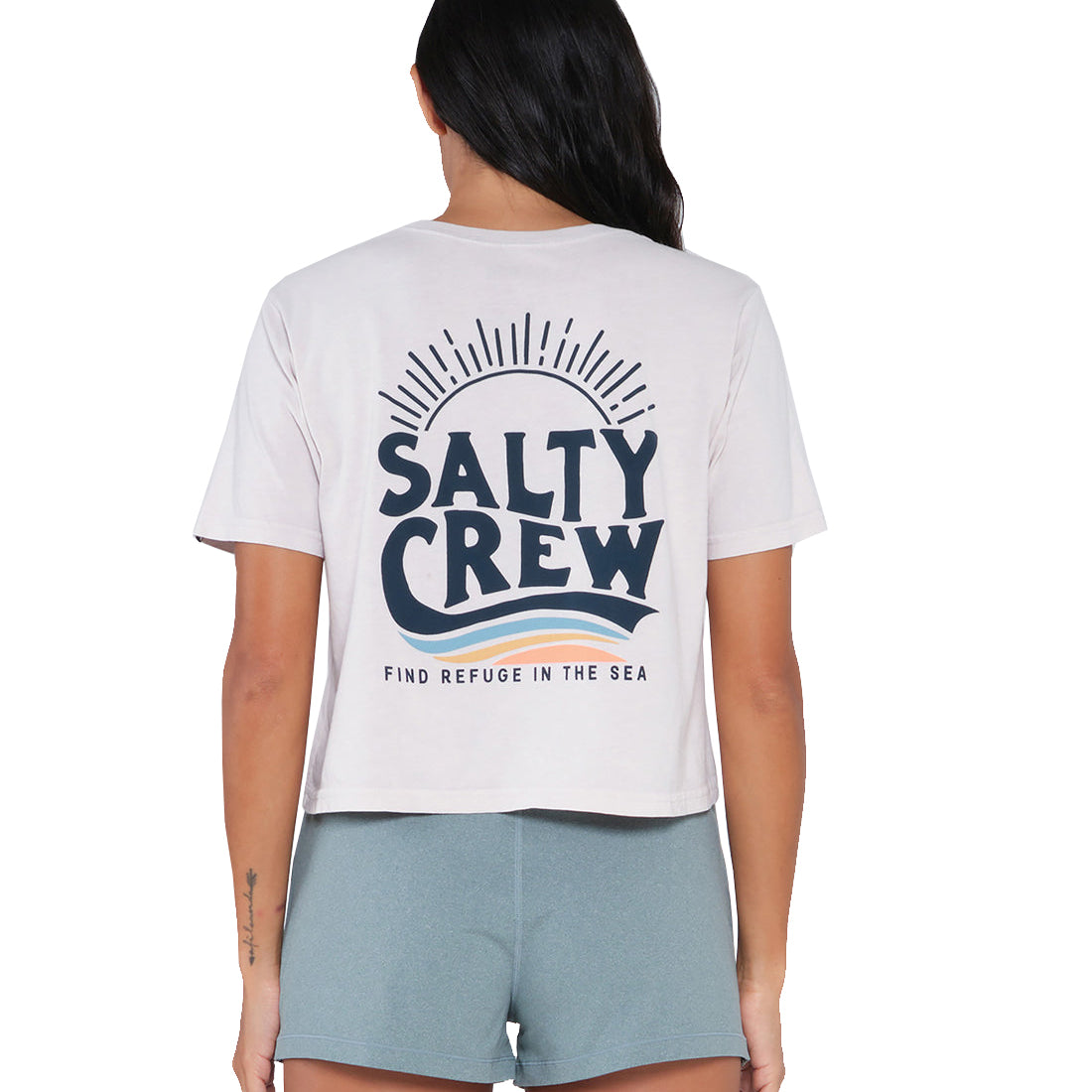 Salty Crew The Wave Crop Tee  NATU XS
