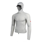 Florence Marine X Long Sleeve Utility Pocket Hooded Rashguard Silver M