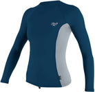 O'Neill Womens Premium LS Rash Guard Abyss-Coolgry XL