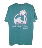 Island Water Sports Script Logo Delray S/S Tee Seafoam-Pink-White XXL