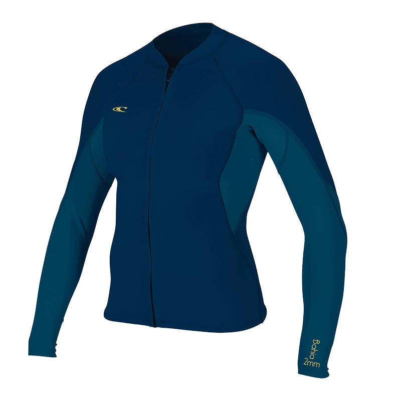 O Neill Bahia 1.5mm Womens Front Zip Wetsuit Jacket GJ1-Abyss-French Navy-Abyss 4