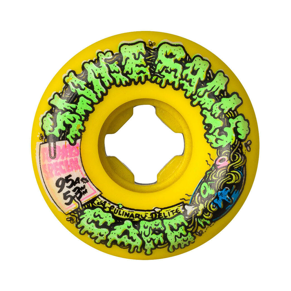 Slime Balls Double Take Cafe Vomit Skateboard Wheels  53 Yellow/Black