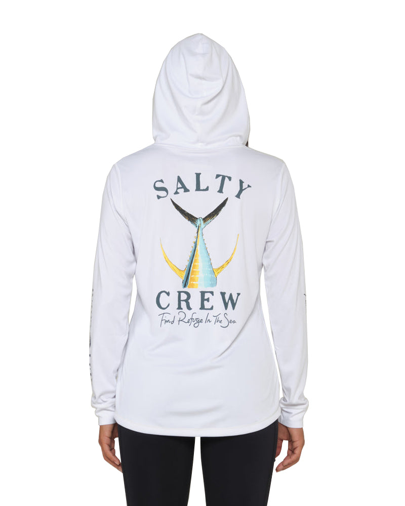 Salty Crew Tailed Hooded Sun Shirt WHT XS