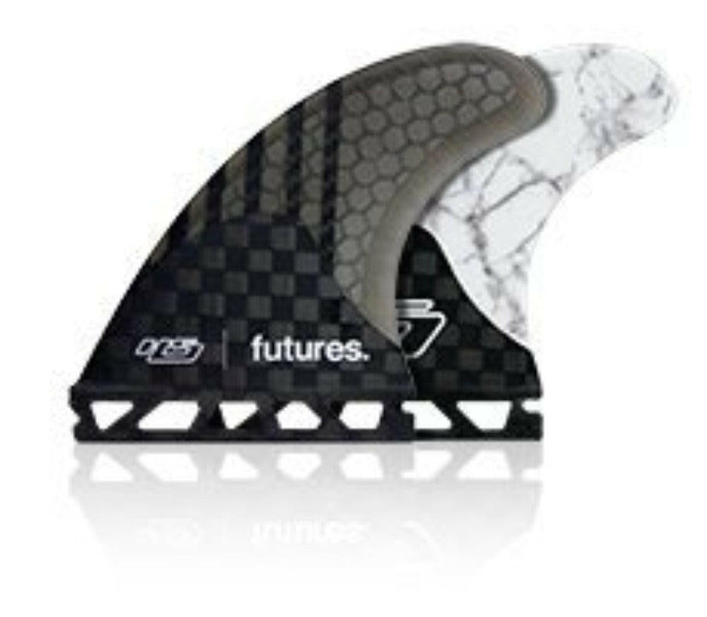 Future Fins V2 HS2 Generation Thruster Set Black-White-Marble