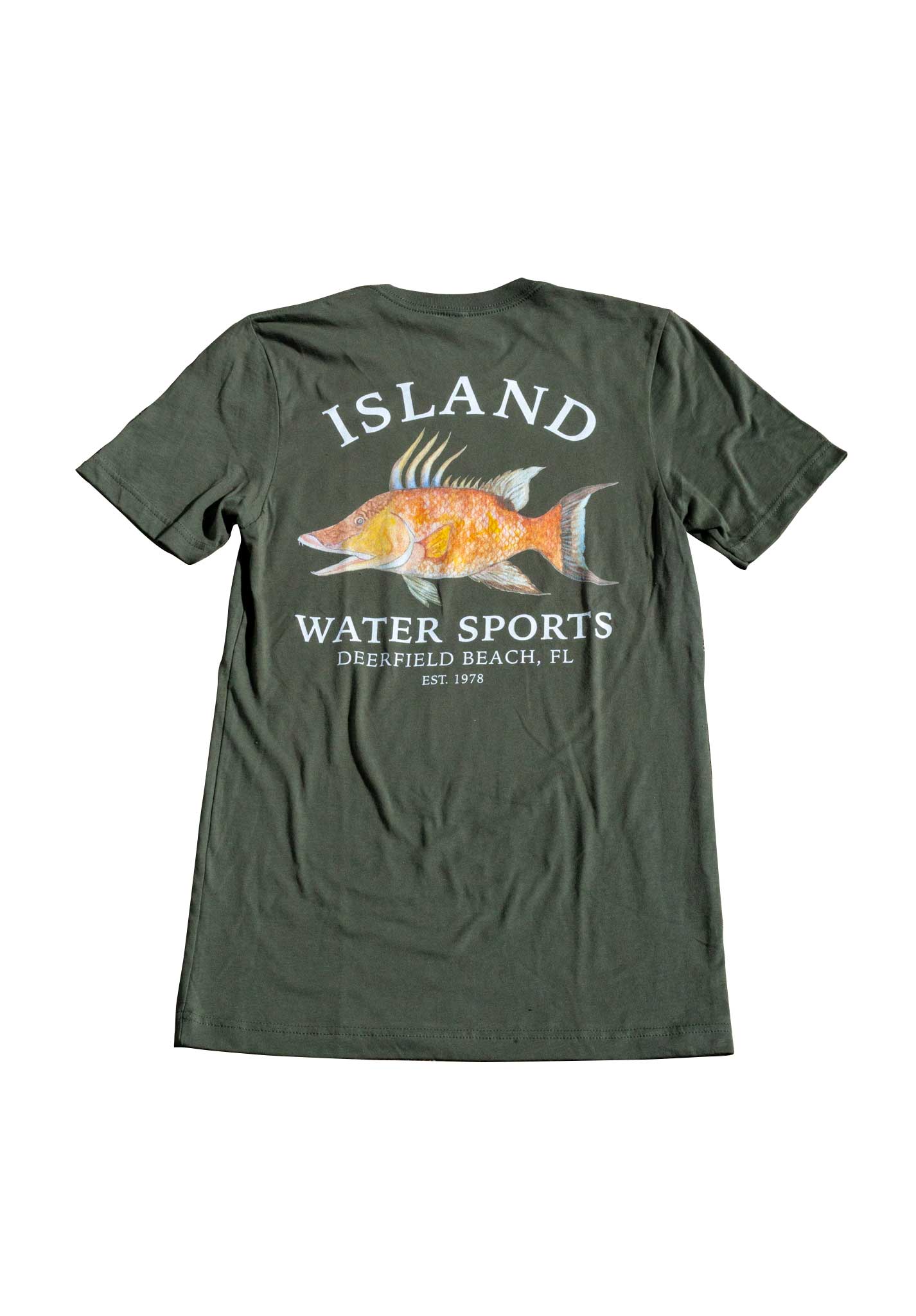 Island Water Sports Hogfish SS Tee MilitaryGreen S