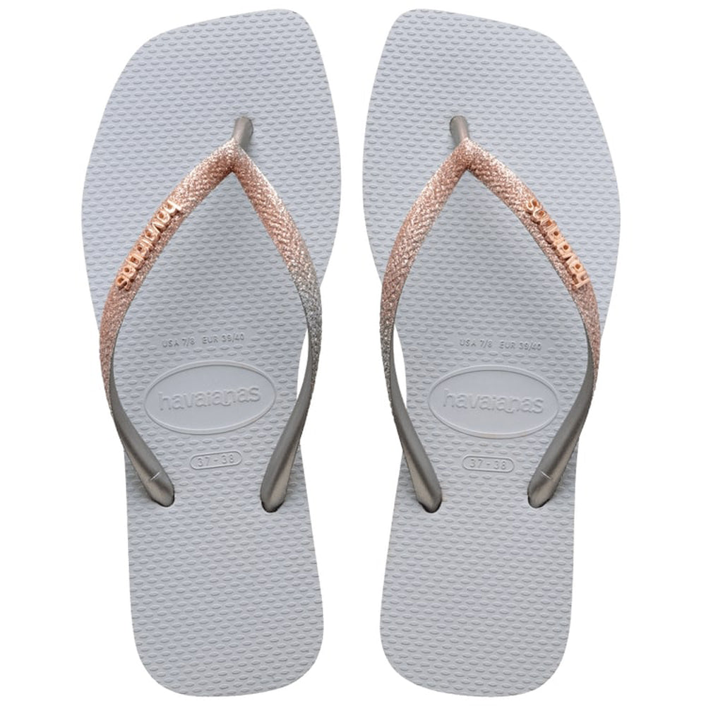 Havaianas Slim Square Glitter Womens Sandal 3498-Ice Grey 6