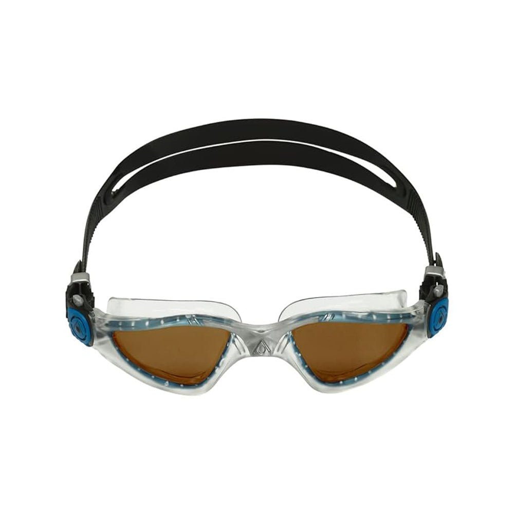 Aqua Sphere Kayenne Swim Goggles Trans-Silver-Brown