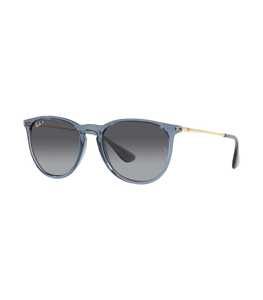 Ray Ban Erika Polarized Sunglasses TransparentBlue GreyGradient Round