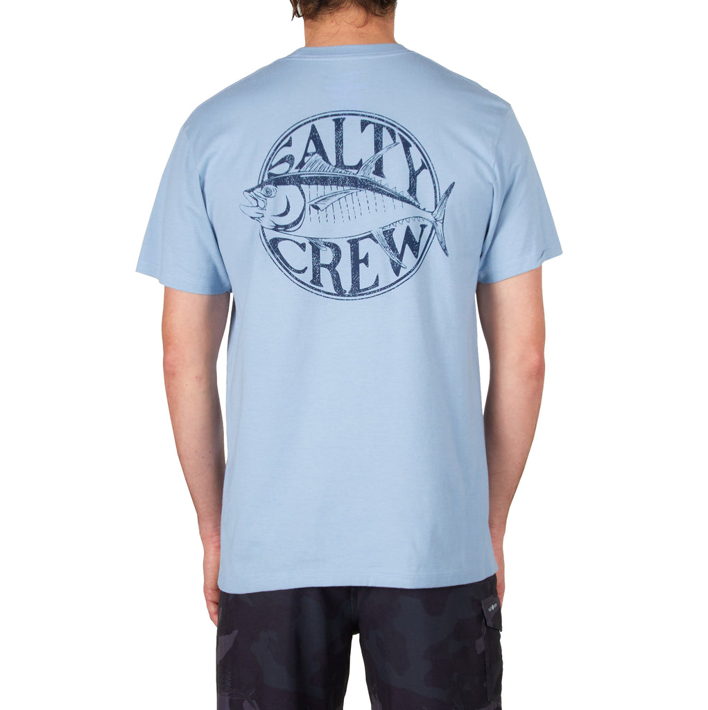 Salty Crew Tuna Time Premium PKT SS Tee Marine Blue L