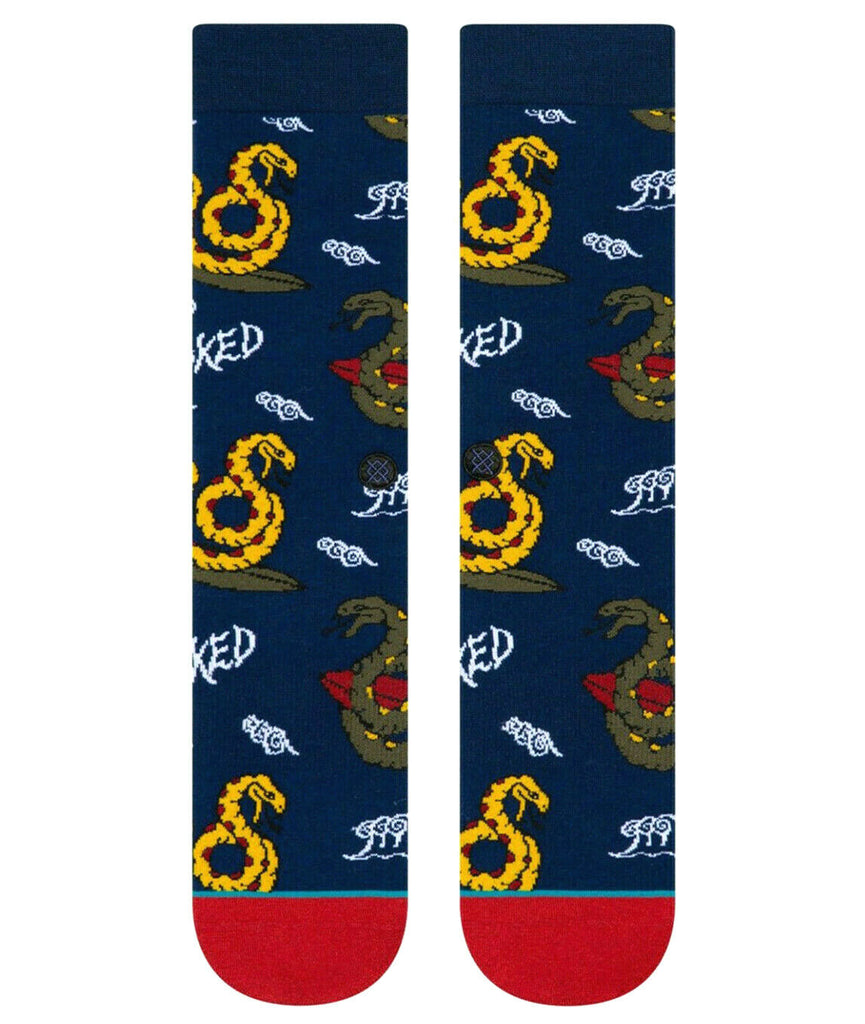 Stance Get Snaked Everyday Crew Sock Navy L