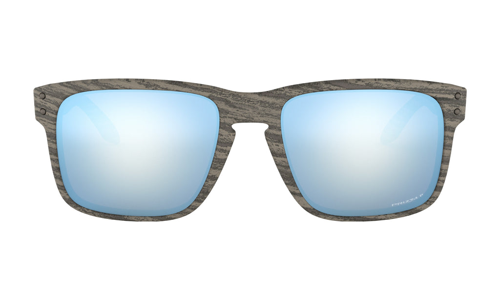 Oakley Holbrook Polarized Sunglasses Woodgrain PrizmDeepWater Square
