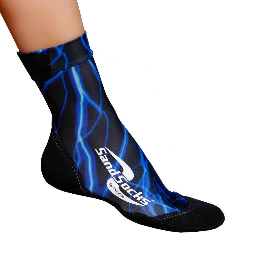Neoprene Sand Socks with BlueLightning design