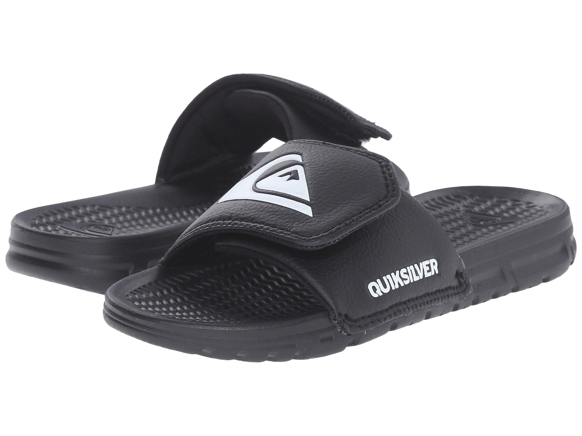 Quiksilver Shoreline Adjust Youth Sandal Solid Black 10 C