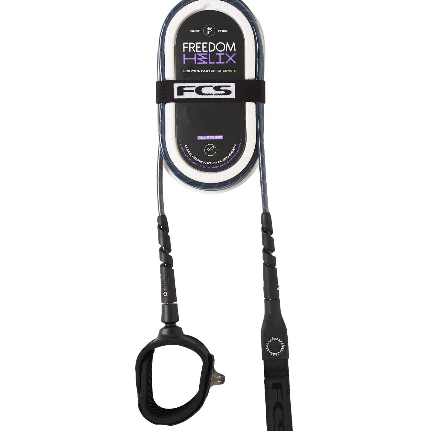 FCS Freedom Helix All Around Leash Smoke-White 6ft0in