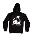 Island Water Sports Script Zip Up Hooded Sweatshirt Black-White S