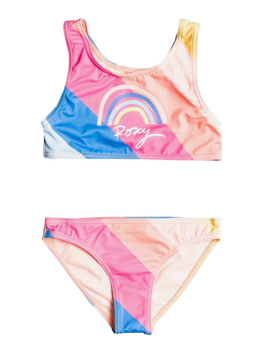 Roxy Girls 2-7 Touch Of Rainbow Crop Top Bikini Set BLA3 6