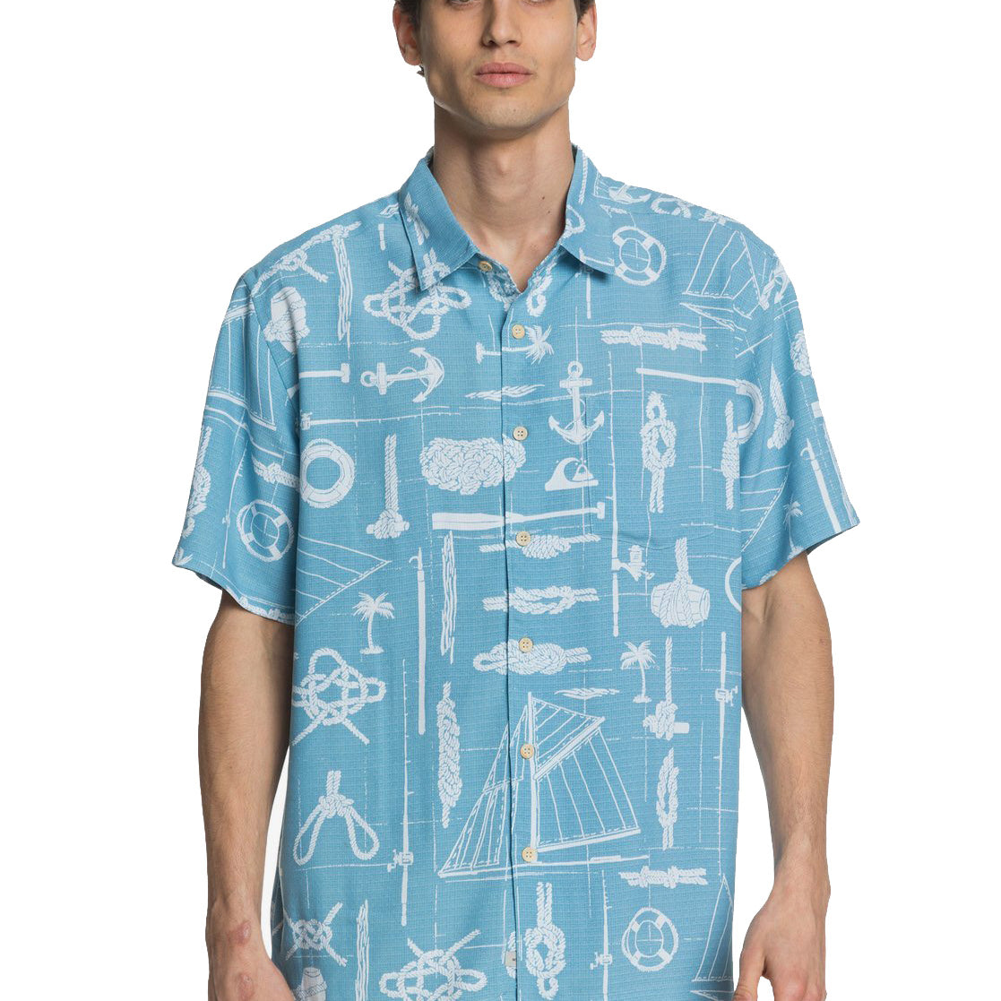 Quiksilver Waterman Knots And Stuff SS Shirt BHW6 M