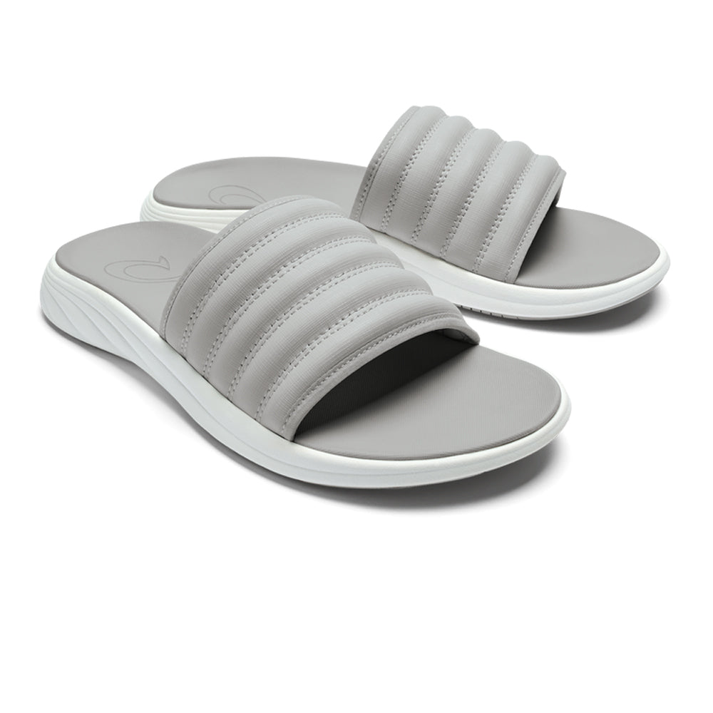 Olukai Komo Slide Mens Sandal DWDW-Mist Grey-Mist Grey 13