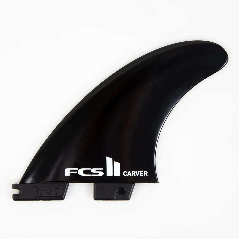 FCS 2 Carver Glass Flex Tri-Fin Set Black L