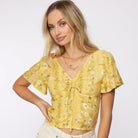 O'Neill Karly SS Top YEL XS